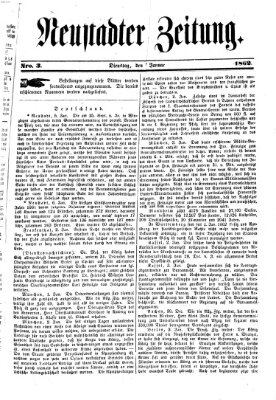 Neustadter Zeitung Dienstag 7. Januar 1862