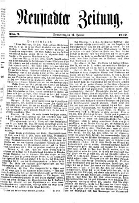 Neustadter Zeitung Donnerstag 16. Januar 1862