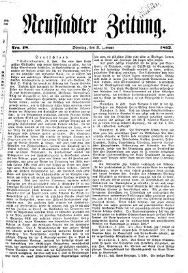 Neustadter Zeitung Dienstag 11. Februar 1862