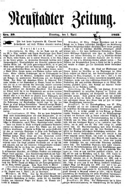 Neustadter Zeitung Dienstag 1. April 1862