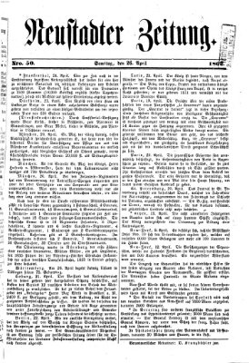 Neustadter Zeitung Samstag 26. April 1862