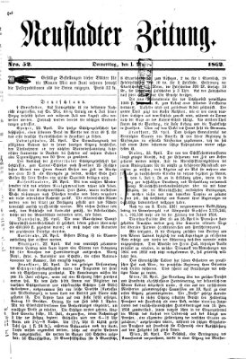 Neustadter Zeitung Donnerstag 1. Mai 1862