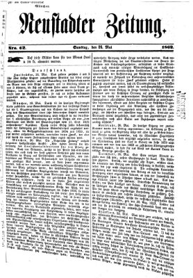 Neustadter Zeitung Samstag 24. Mai 1862