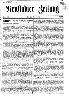 Neustadter Zeitung Samstag 5. Juli 1862