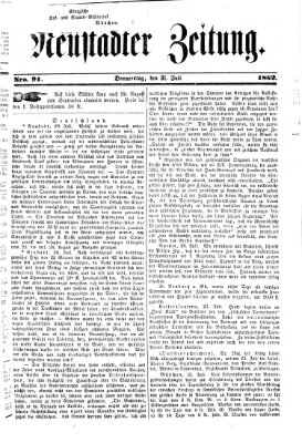 Neustadter Zeitung Donnerstag 31. Juli 1862