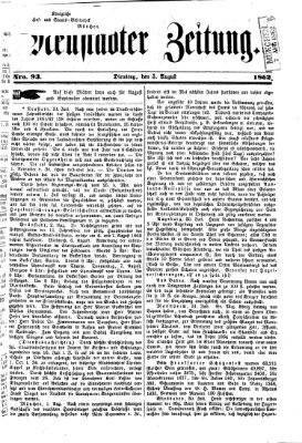 Neustadter Zeitung Dienstag 5. August 1862