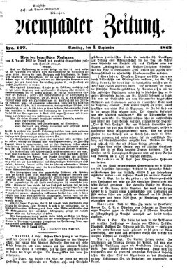 Neustadter Zeitung Samstag 6. September 1862