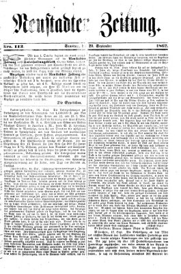 Neustadter Zeitung Samstag 20. September 1862