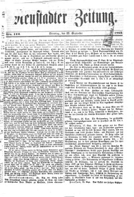 Neustadter Zeitung Dienstag 23. September 1862