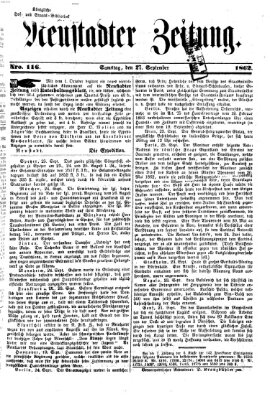 Neustadter Zeitung Samstag 27. September 1862