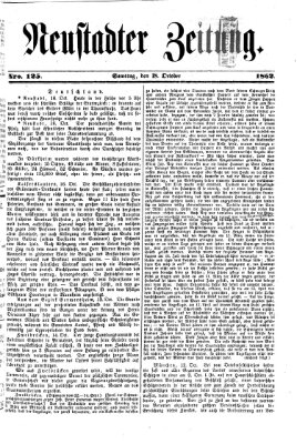 Neustadter Zeitung Samstag 18. Oktober 1862