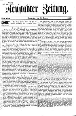 Neustadter Zeitung Donnerstag 30. Oktober 1862