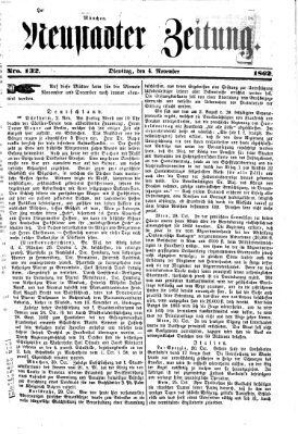 Neustadter Zeitung Dienstag 4. November 1862