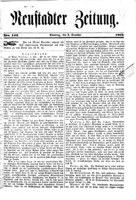 Neustadter Zeitung Dienstag 2. Dezember 1862