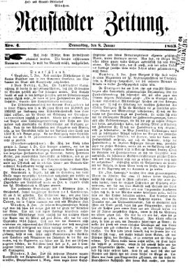 Neustadter Zeitung Donnerstag 8. Januar 1863