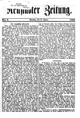 Neustadter Zeitung Samstag 17. Januar 1863