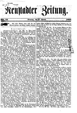 Neustadter Zeitung Dienstag 27. Januar 1863