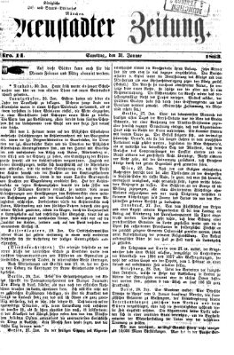 Neustadter Zeitung Samstag 31. Januar 1863