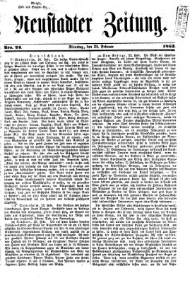 Neustadter Zeitung Dienstag 24. Februar 1863