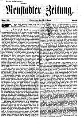 Neustadter Zeitung Donnerstag 26. Februar 1863