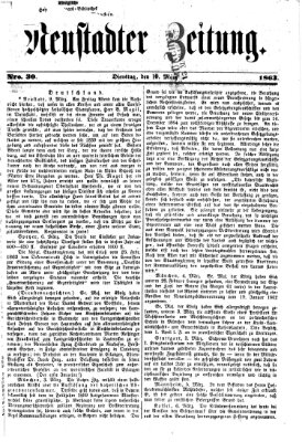 Neustadter Zeitung Dienstag 10. März 1863