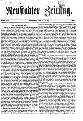 Neustadter Zeitung Donnerstag 26. März 1863