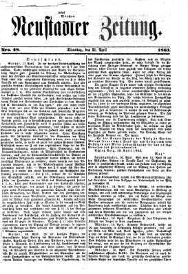 Neustadter Zeitung Dienstag 21. April 1863