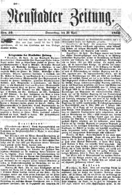 Neustadter Zeitung Donnerstag 30. April 1863