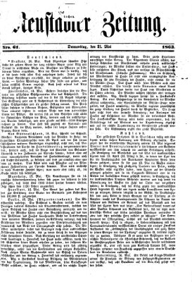 Neustadter Zeitung Donnerstag 21. Mai 1863