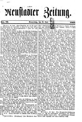 Neustadter Zeitung Donnerstag 18. Juni 1863