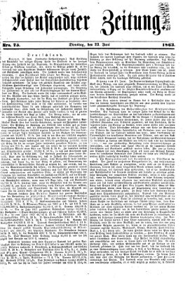 Neustadter Zeitung Dienstag 23. Juni 1863