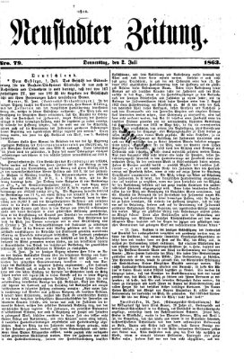 Neustadter Zeitung Donnerstag 2. Juli 1863