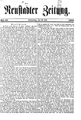 Neustadter Zeitung Donnerstag 16. Juli 1863