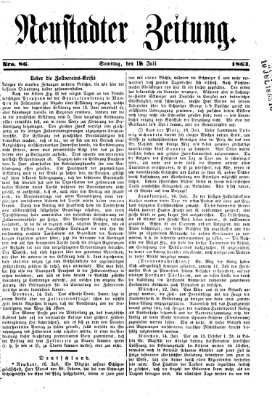 Neustadter Zeitung Samstag 18. Juli 1863