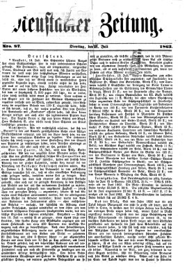 Neustadter Zeitung Dienstag 21. Juli 1863