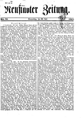 Neustadter Zeitung Donnerstag 30. Juli 1863