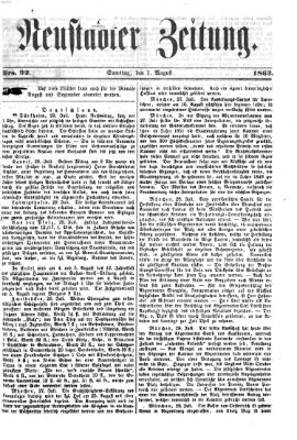 Neustadter Zeitung Samstag 1. August 1863