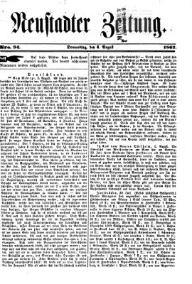 Neustadter Zeitung Donnerstag 6. August 1863