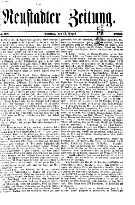 Neustadter Zeitung Samstag 15. August 1863