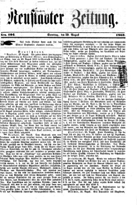 Neustadter Zeitung Samstag 29. August 1863