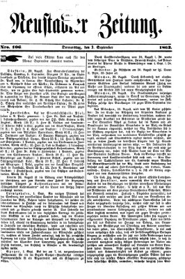 Neustadter Zeitung Donnerstag 3. September 1863