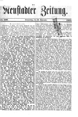 Neustadter Zeitung Donnerstag 10. September 1863