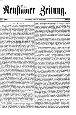 Neustadter Zeitung Donnerstag 17. September 1863