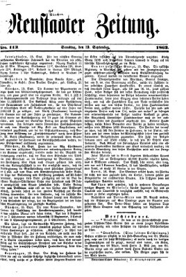 Neustadter Zeitung Samstag 19. September 1863