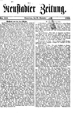 Neustadter Zeitung Donnerstag 24. September 1863