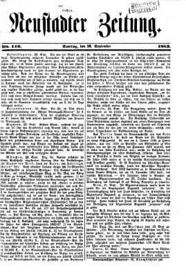 Neustadter Zeitung Samstag 26. September 1863