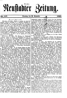 Neustadter Zeitung Dienstag 29. September 1863