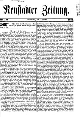 Neustadter Zeitung Donnerstag 1. Oktober 1863