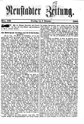 Neustadter Zeitung Dienstag 3. November 1863