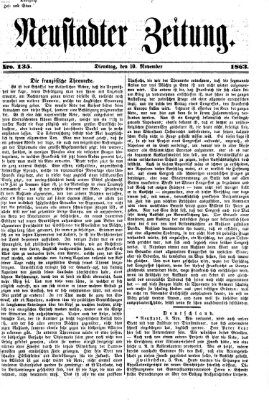 Neustadter Zeitung Dienstag 10. November 1863